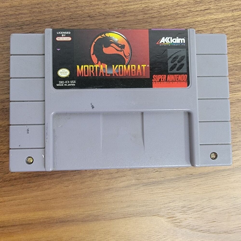 Mortal Kombat (Super Nintendo Snes, 1993) Tested Acclaim Entertainment Game Only